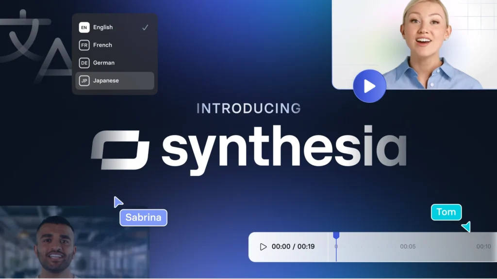 AI video creation interface by Synthesia.